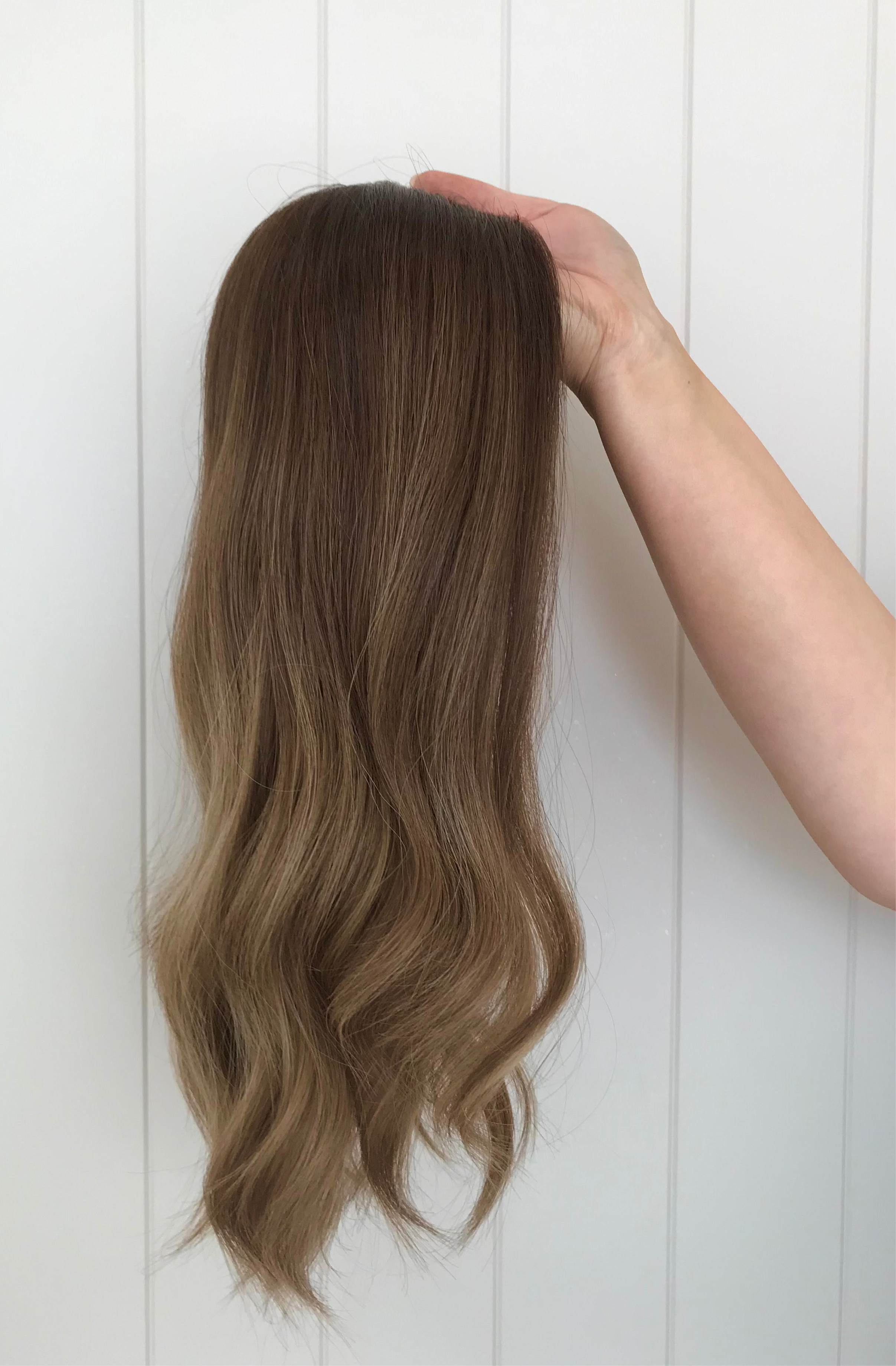 Harper Closed Lace Low Density Topper with a 8 x 8 cap