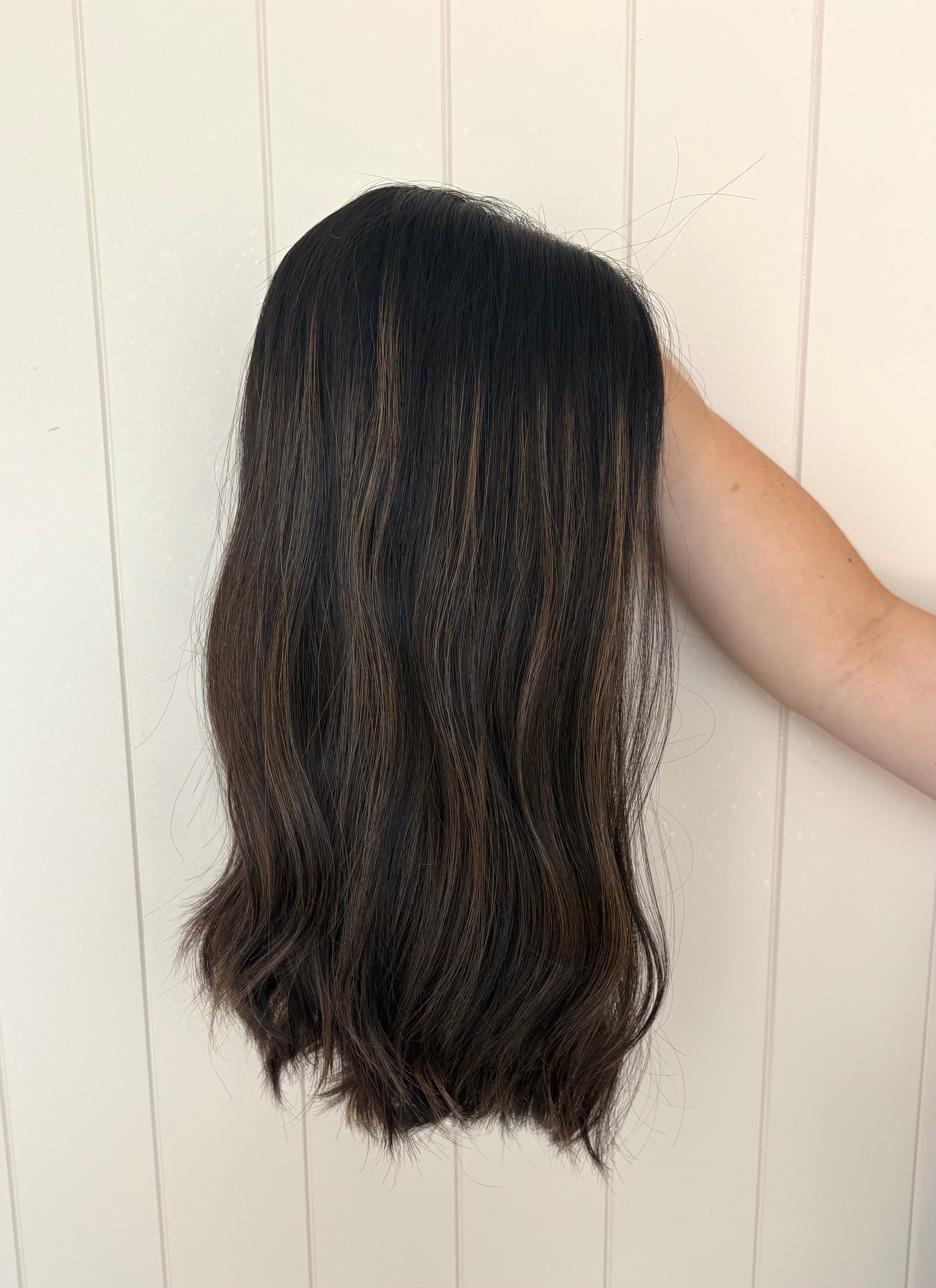 Bailey Lace Front Human Hair Wig 18 Inches Medium Cap | Lob Layer