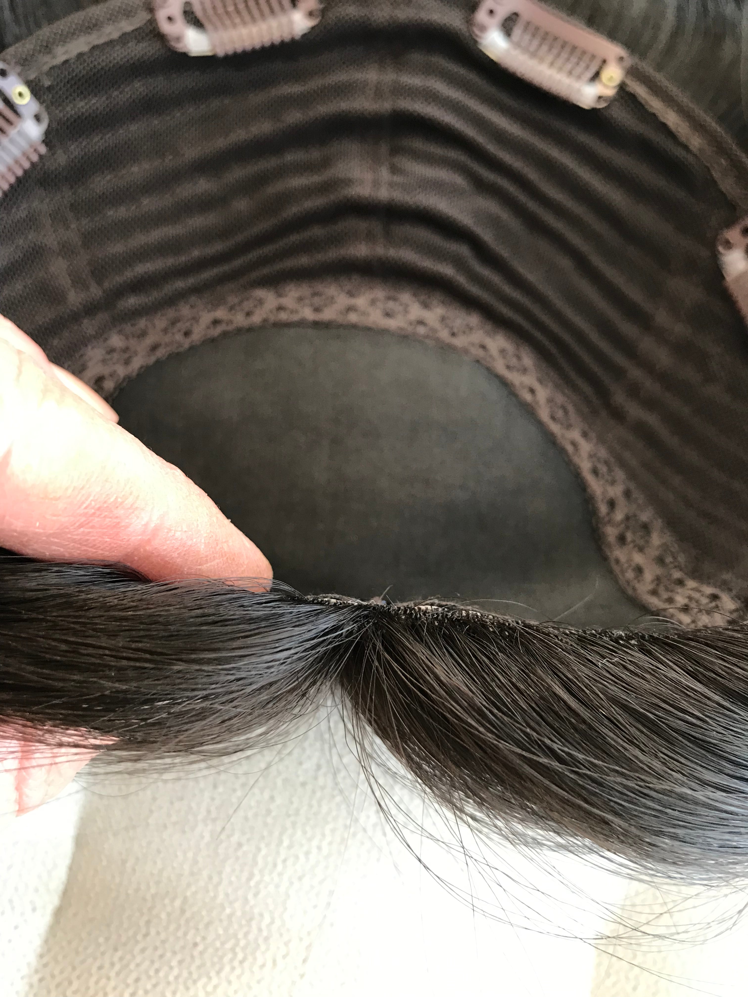 Custom Order Krystina Bailey Seamless Silk Topper 16 Inches with a 8 x 8 cap