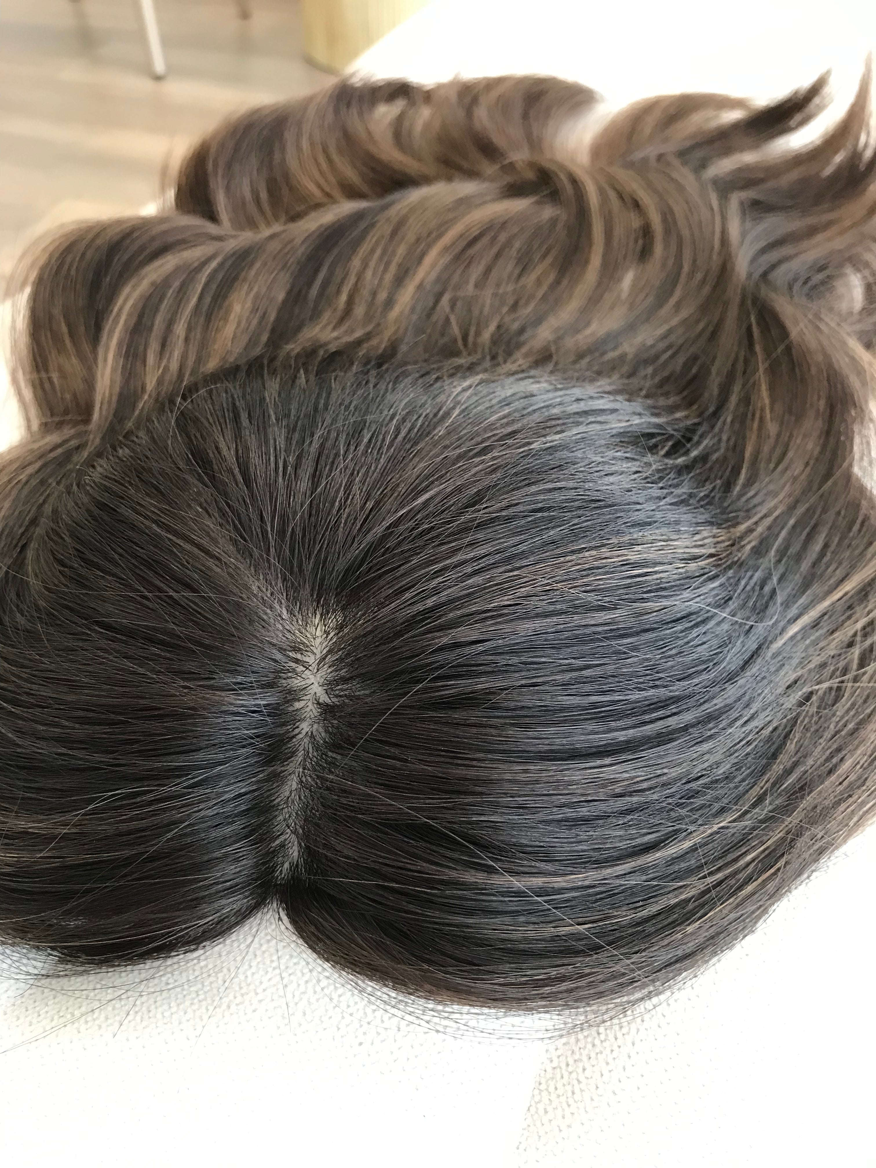 Custom Order Krystina Bailey Seamless Silk Topper 16 Inches with a 8 x 8 cap