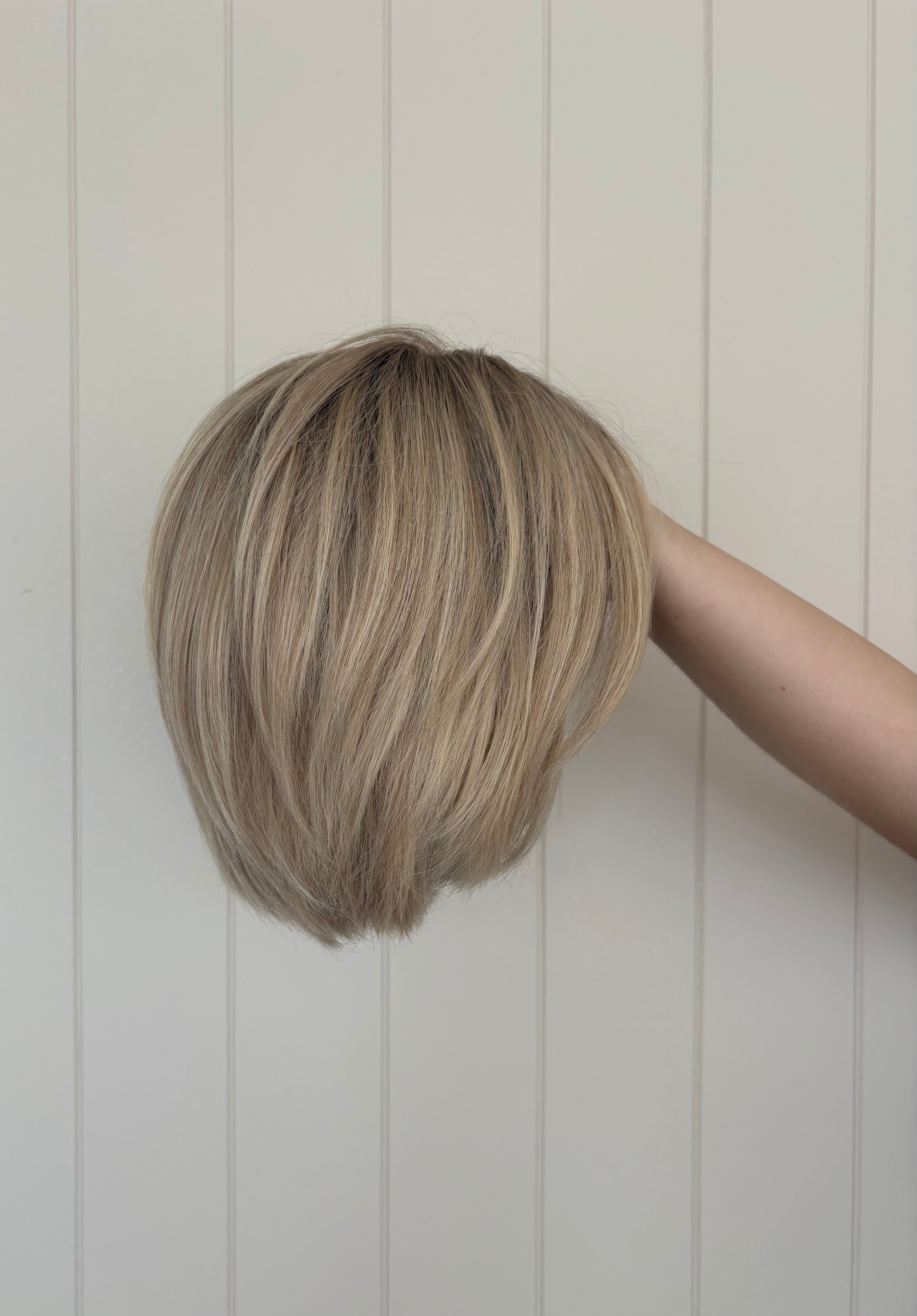 Keeley Lace Front Human Hair Style Wig 12 Inches Medium Cap | Style Layer