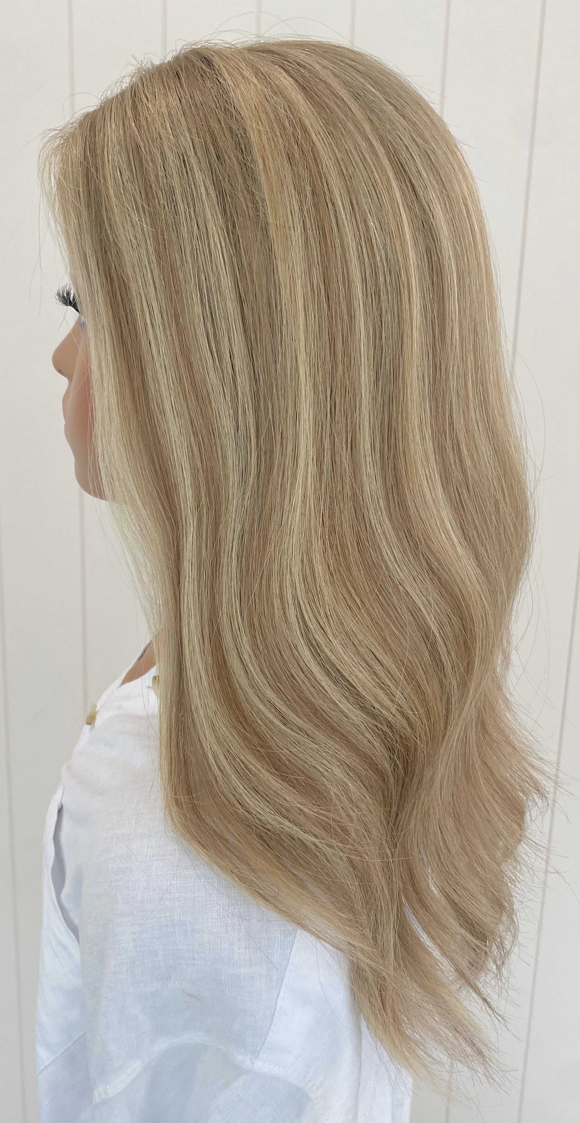 Emmerson Closed Lace Low Density Topper with a 8 x 8 cap