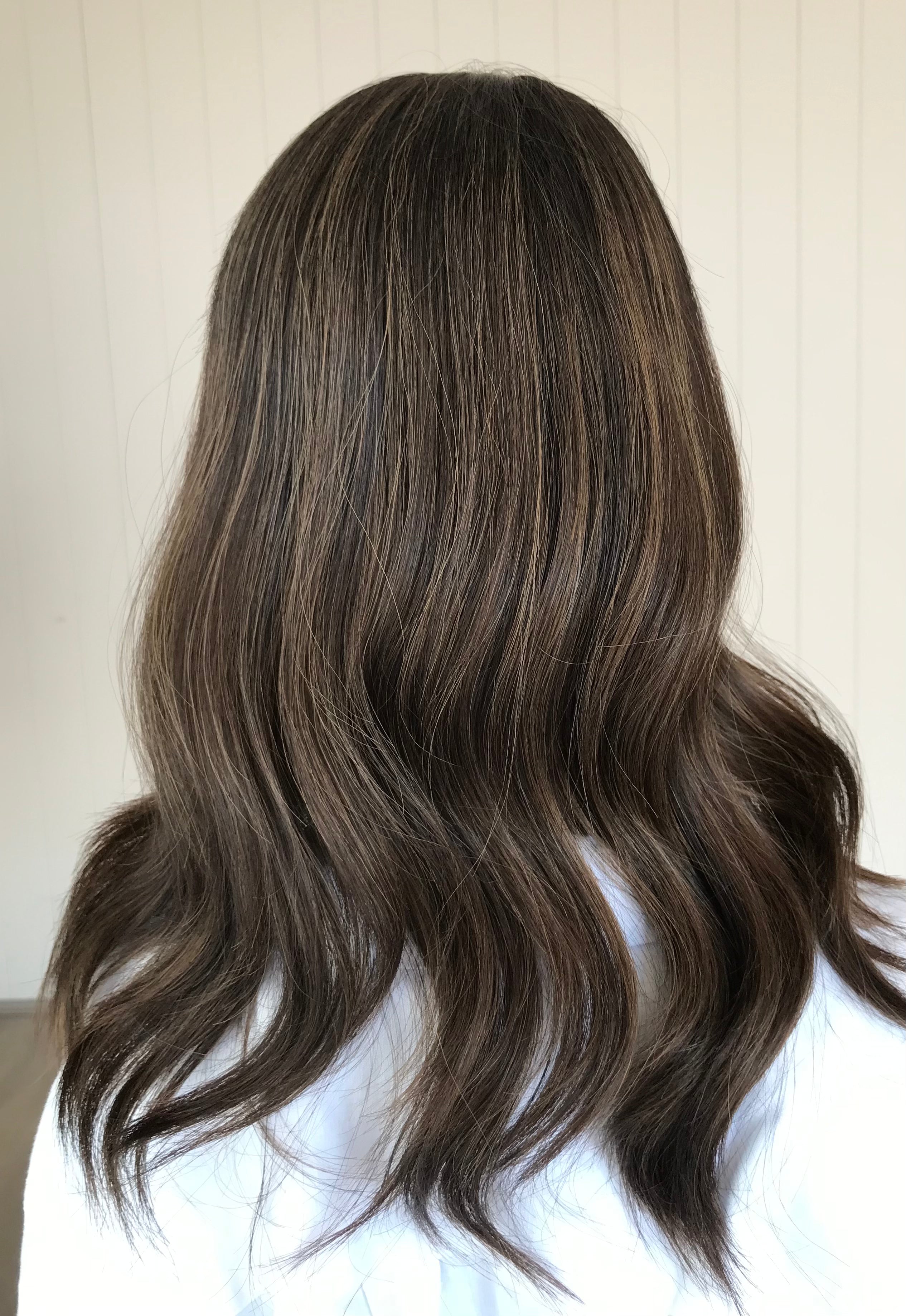 Custom Order Krystina Bailey Seamless Silk Topper 16 Inches with a 8 x 8 cap