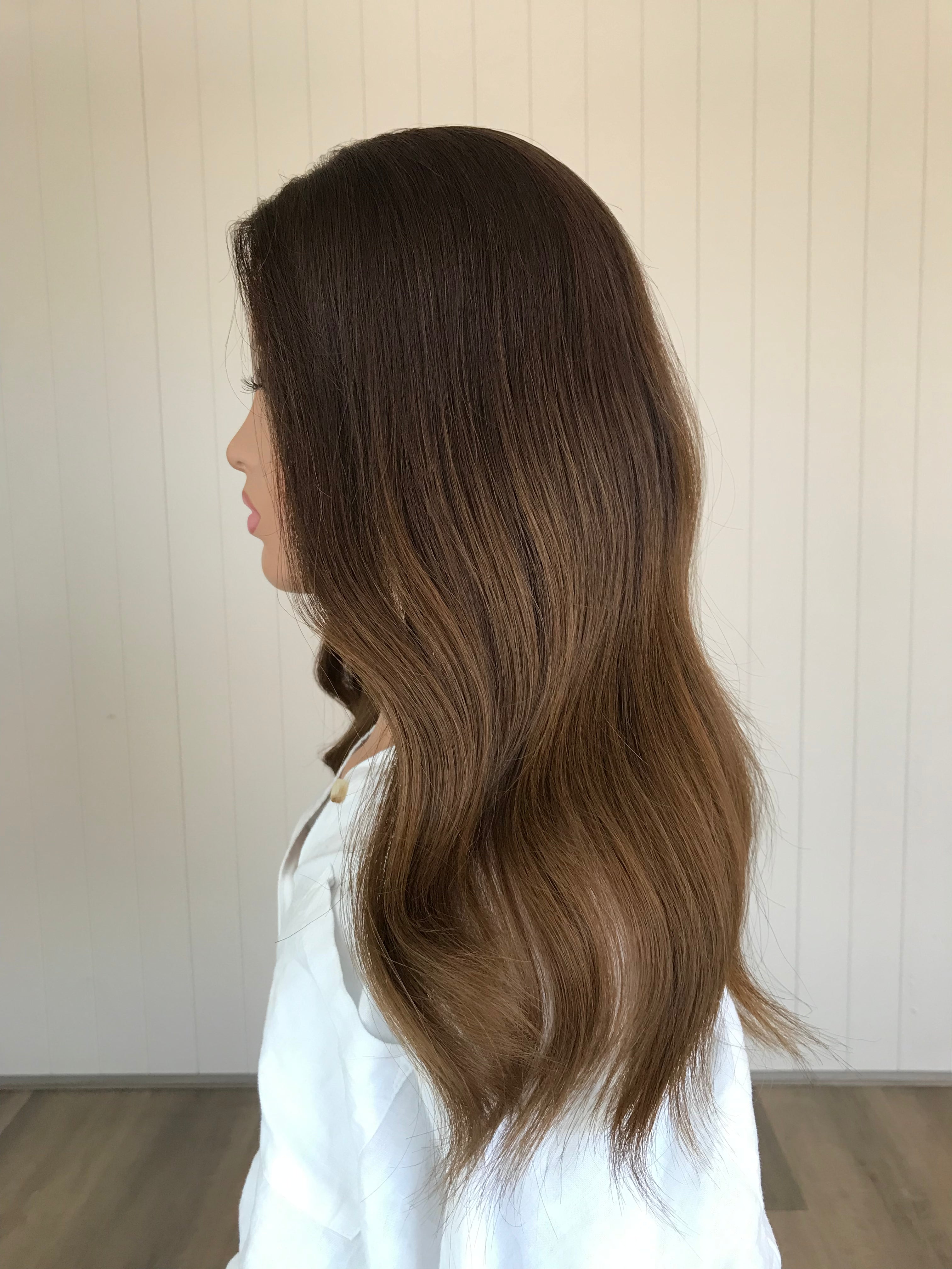 Eva Closed Lace Low Density Topper with a 8 x 8 cap