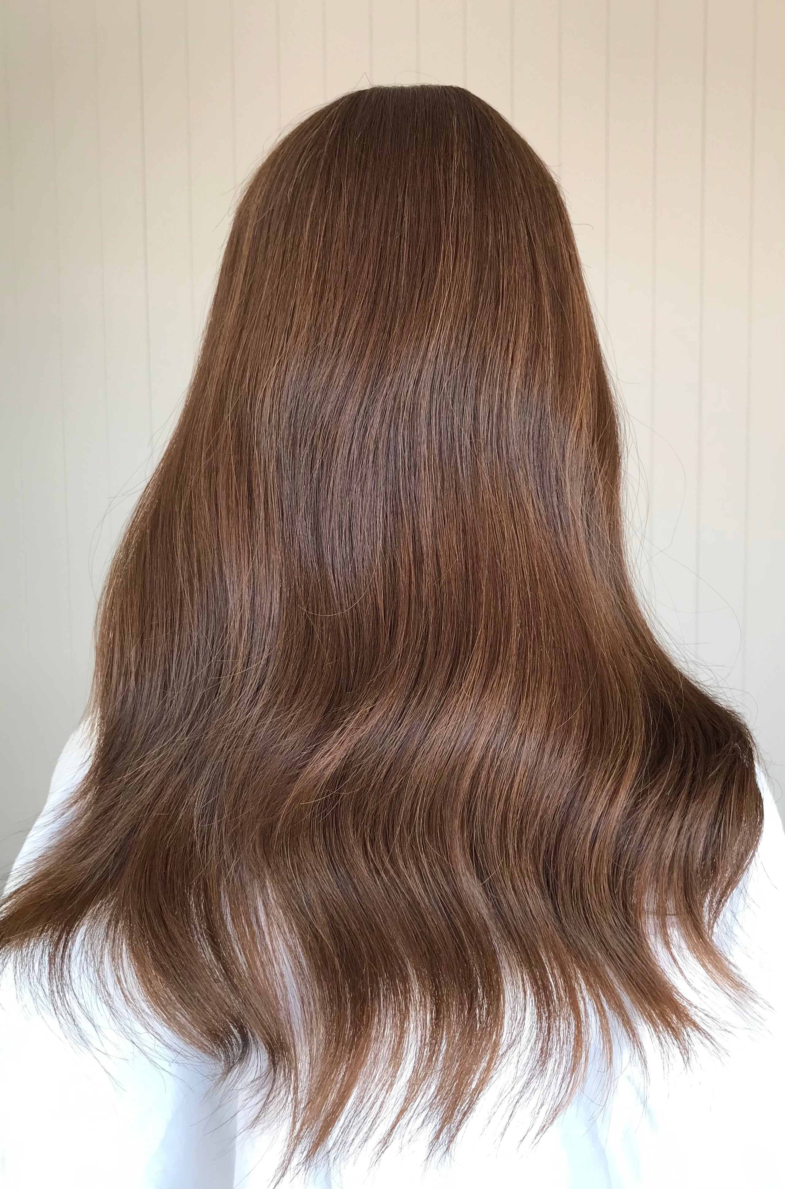 Lacey Closed Lace Low Density Topper with a 8 x 8 cap