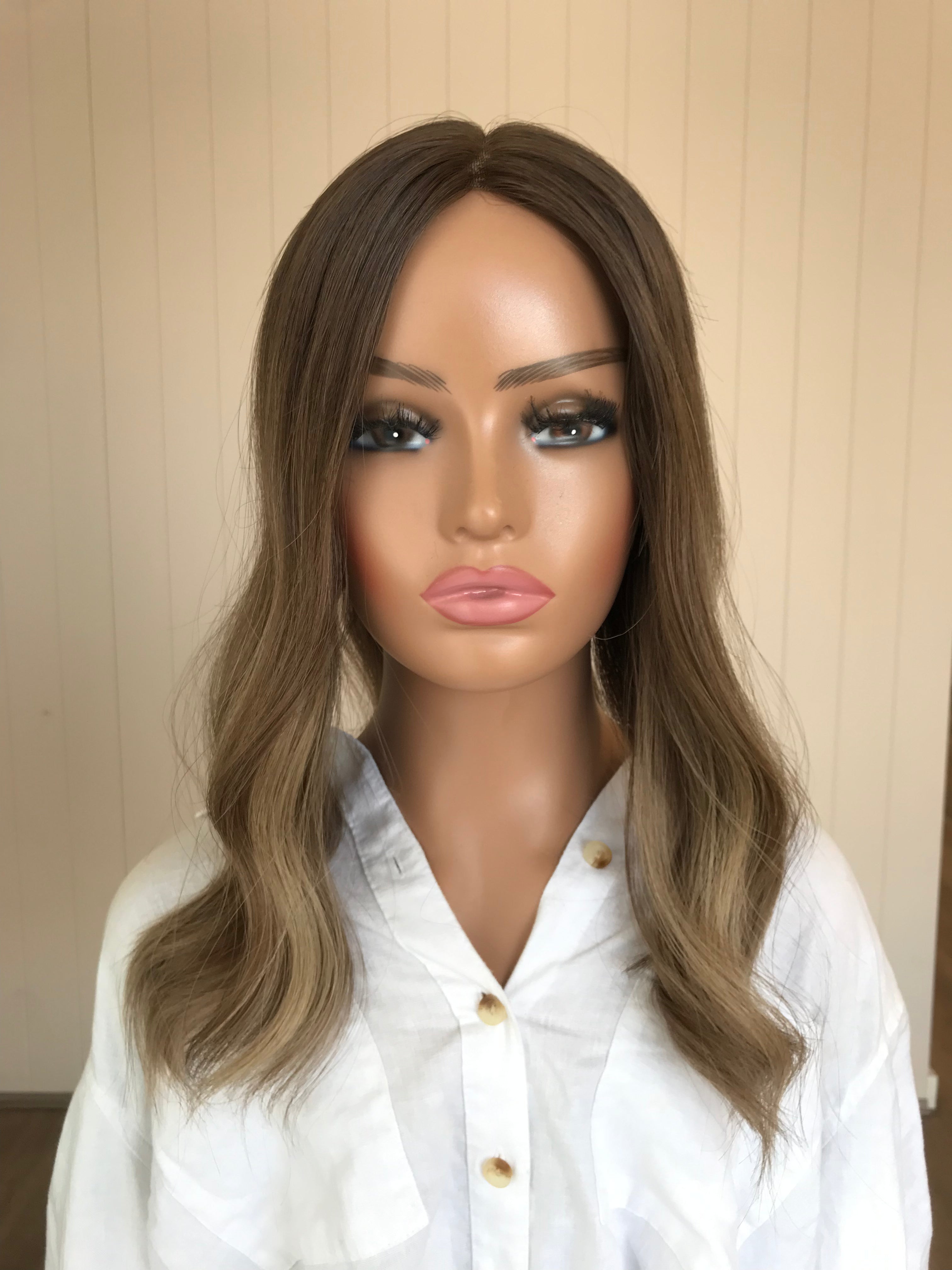 Harper Closed Lace Low Density Topper with a 8 x 8 cap