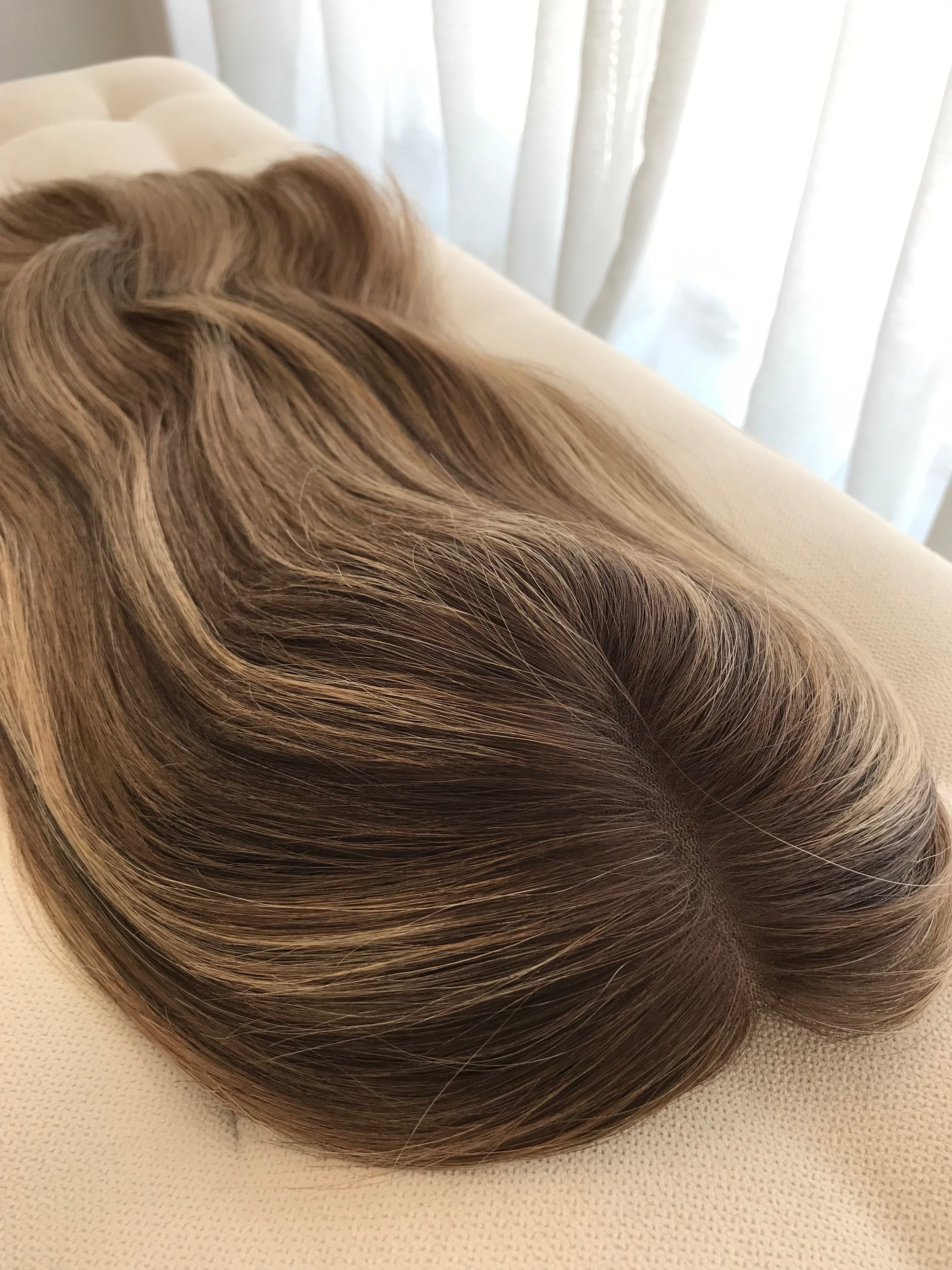 Harlow Closed Lace Low Density Topper with a 8 x 8 cap