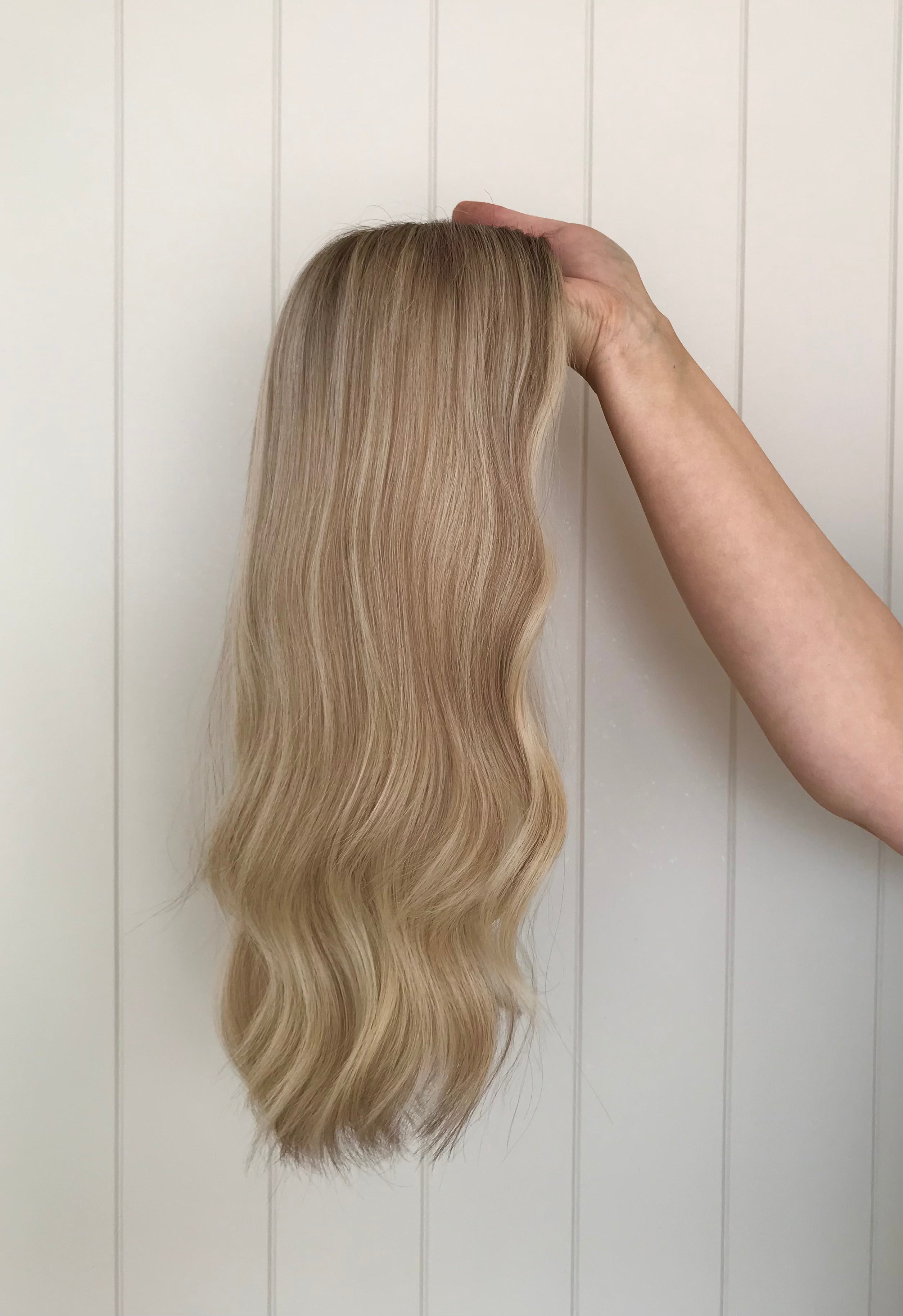 Quinn Closed Lace Low Density Topper with a 8 x 8 cap