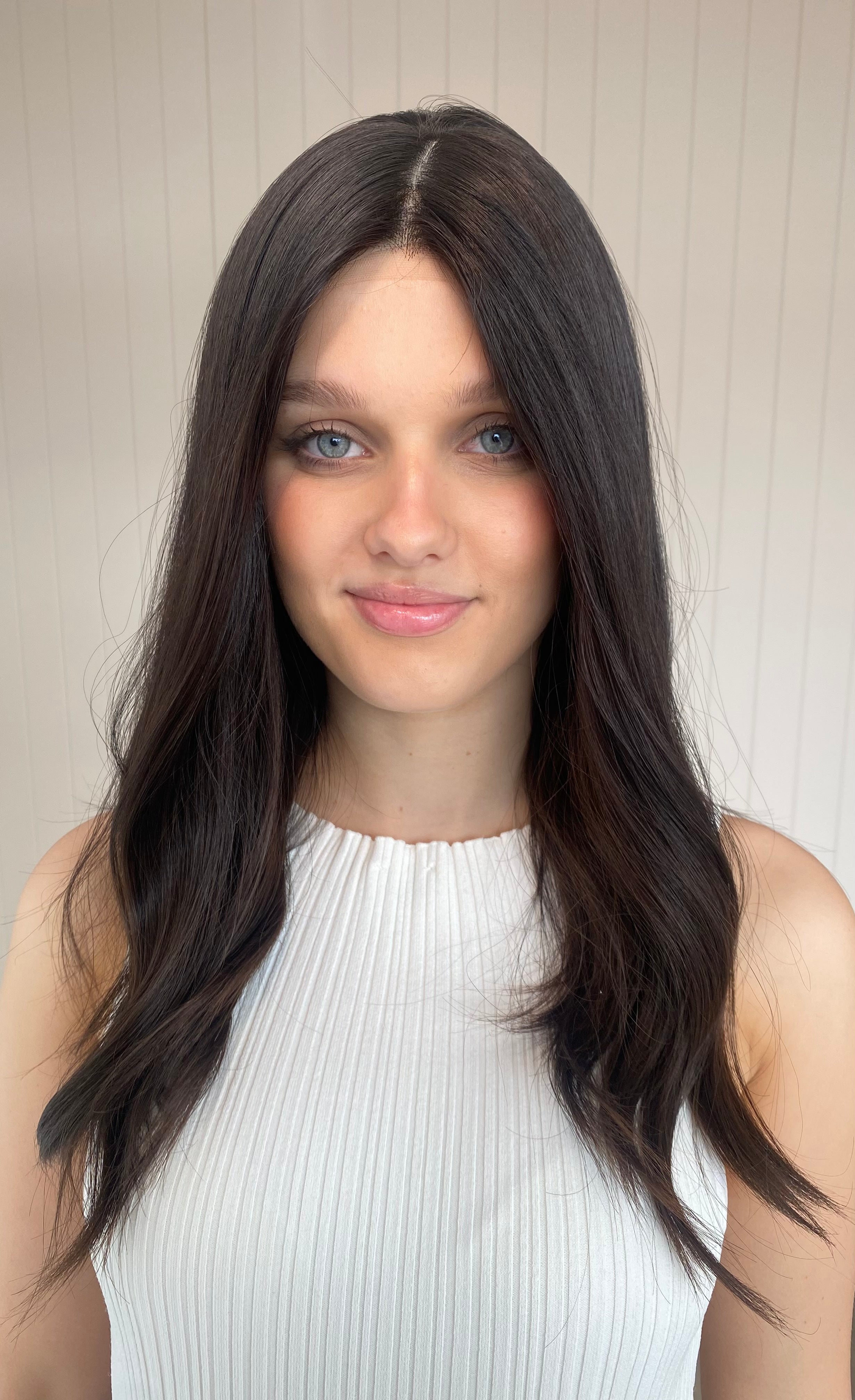 Iris - Lace Front Medical Human Hair Wig 18 Inch Medium Cap