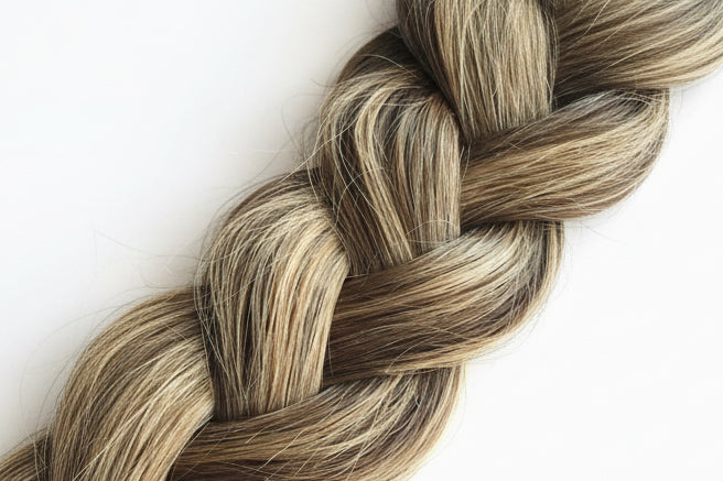 Medium Brown with Textural Caramel highlights # T4P4/12 Halo