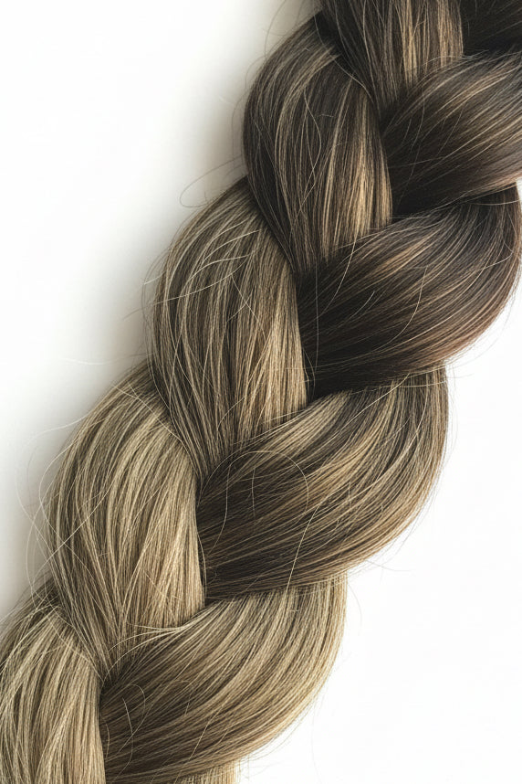 Dark & Medium brown With Caramel Highlights #2/4/18 Mix Clip In Hair Extensions