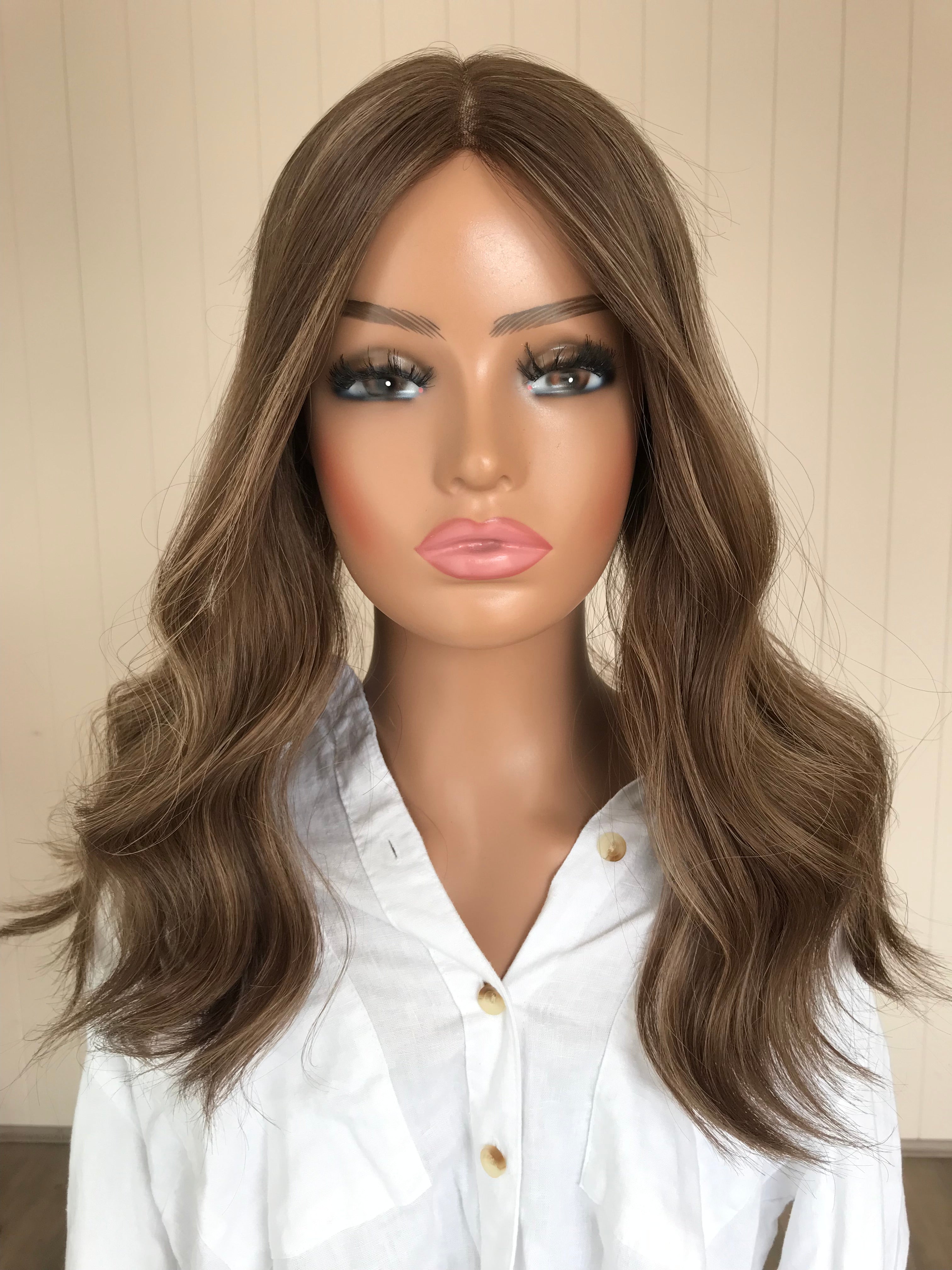 Billie Closed Lace Low Desity Topper with a 8 x 8 cap