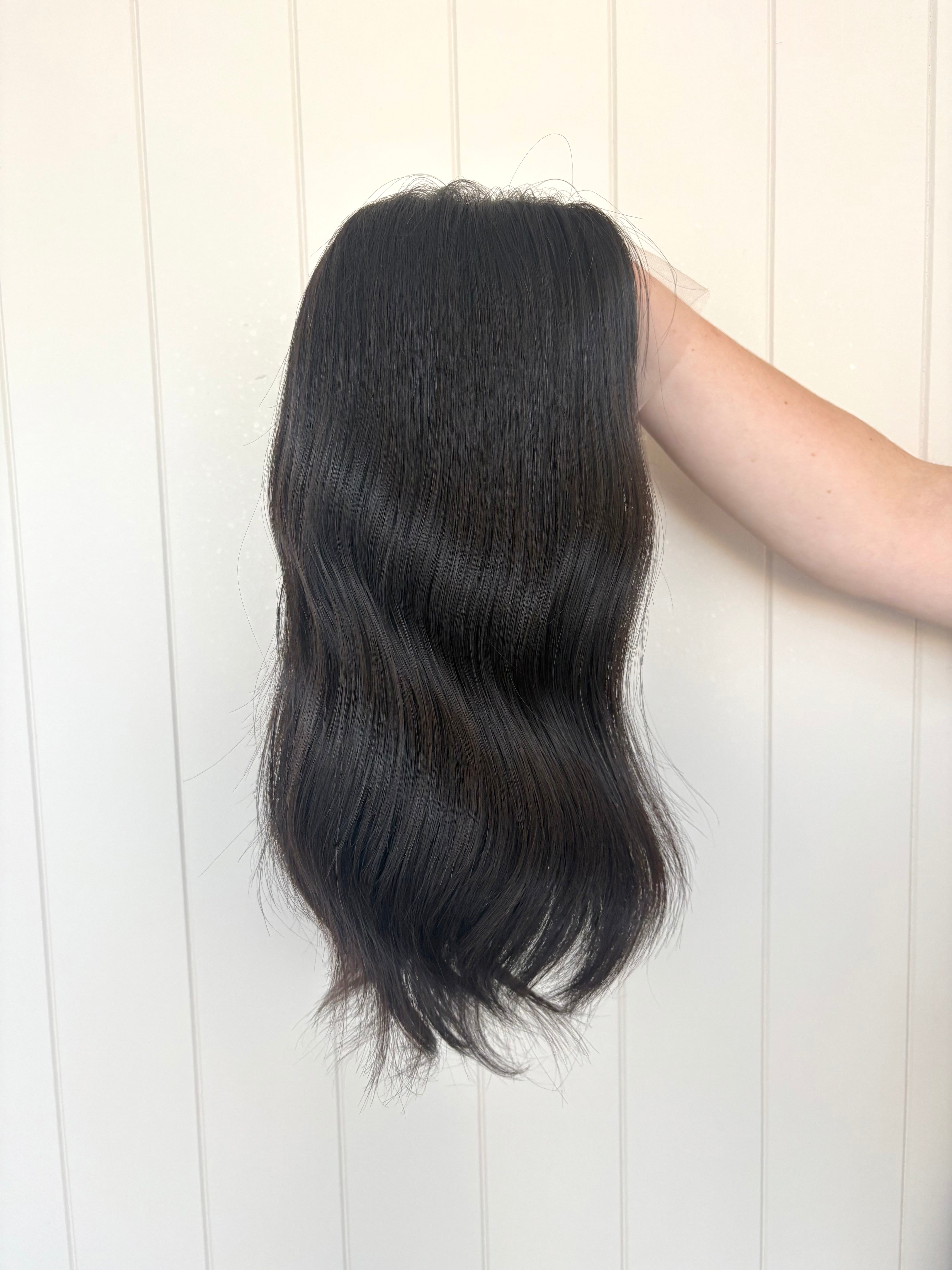 Zoey Hand Tied Lace  Wig 18" Inches with a Small Cap | Lob Layer