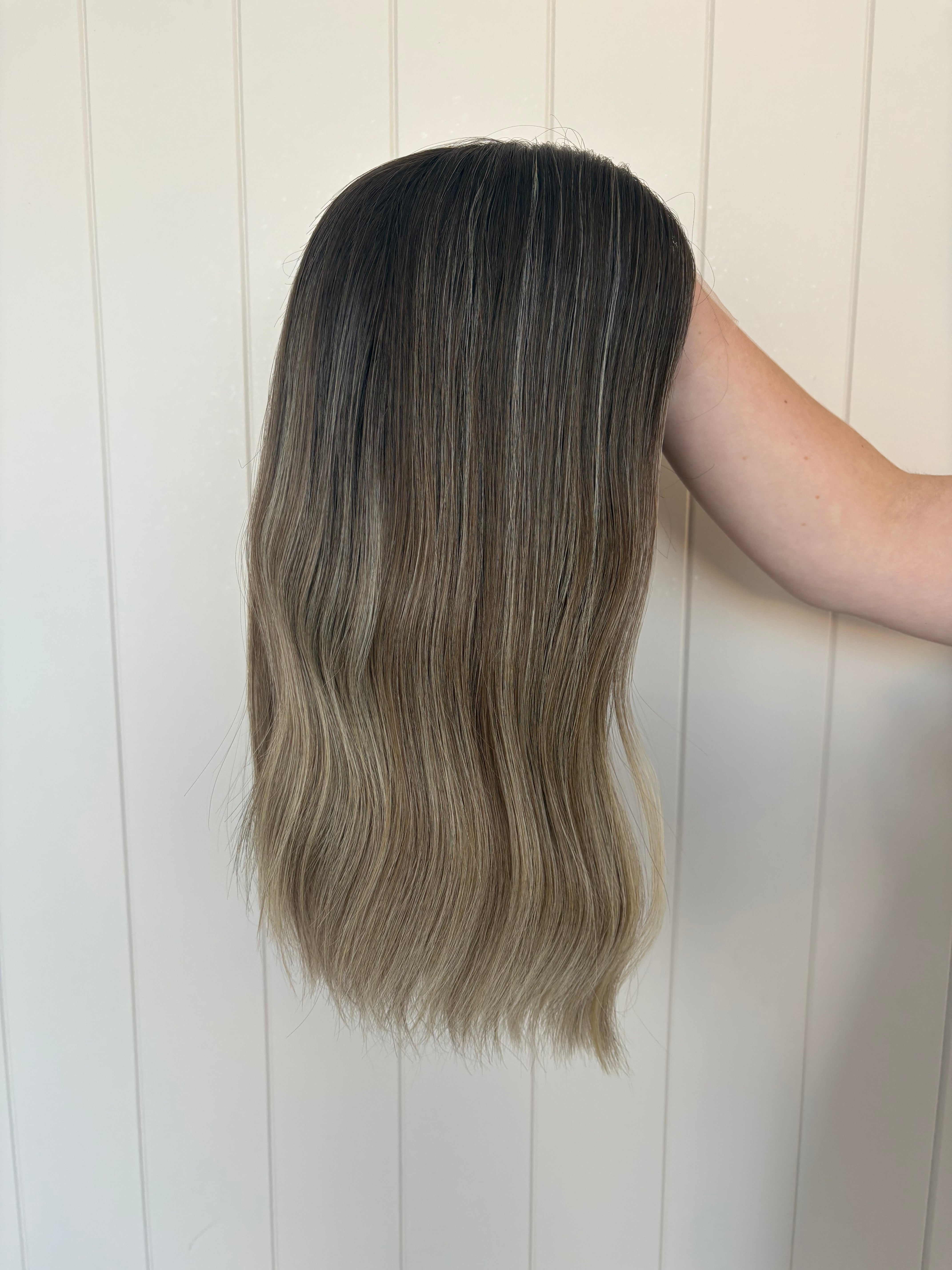 Willow Hand Tied Lace Wig 18" with a Small Cap | Lob Layer