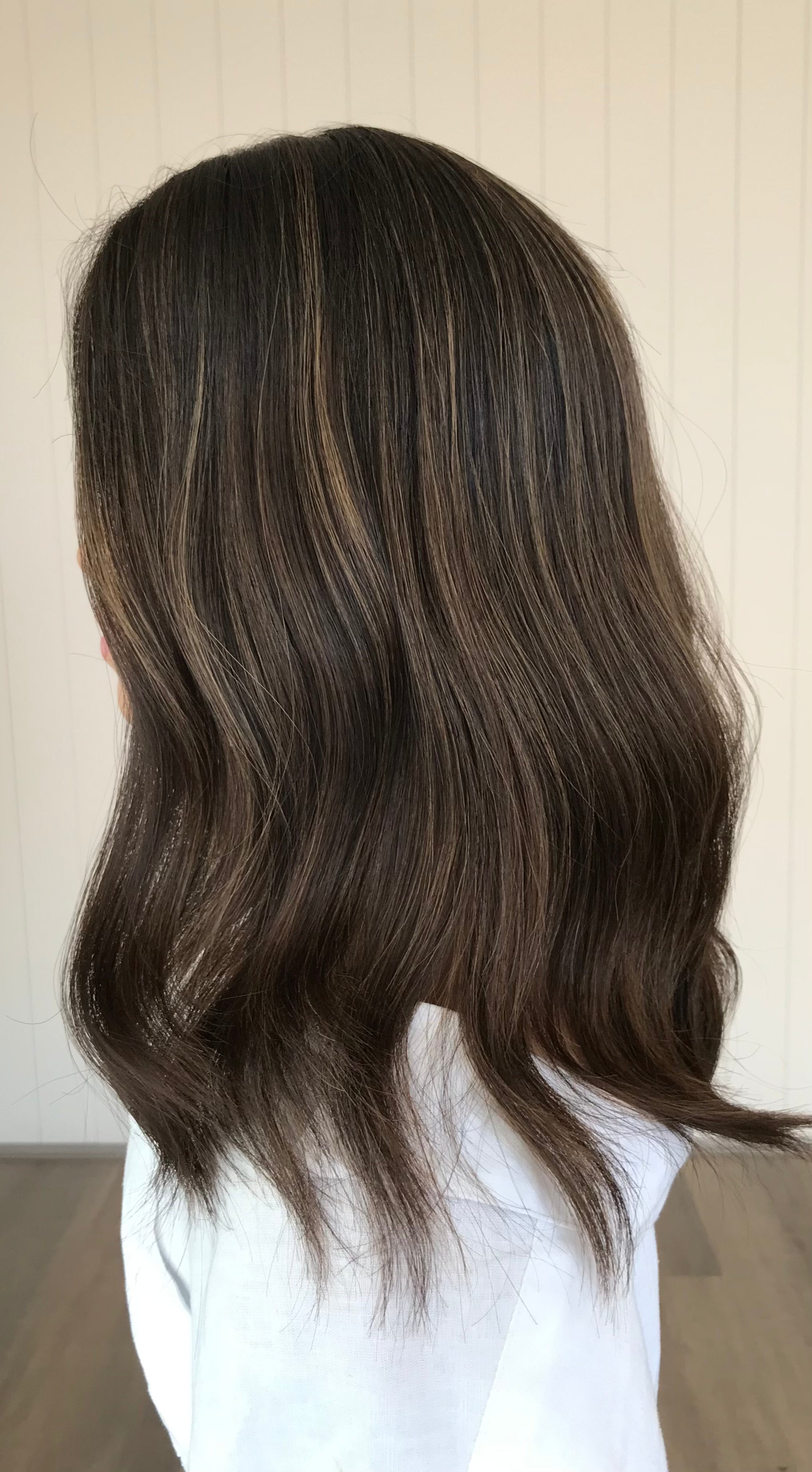 Custom Order Krystina Bailey Seamless Silk Topper 16 Inches with a 8 x 8 cap