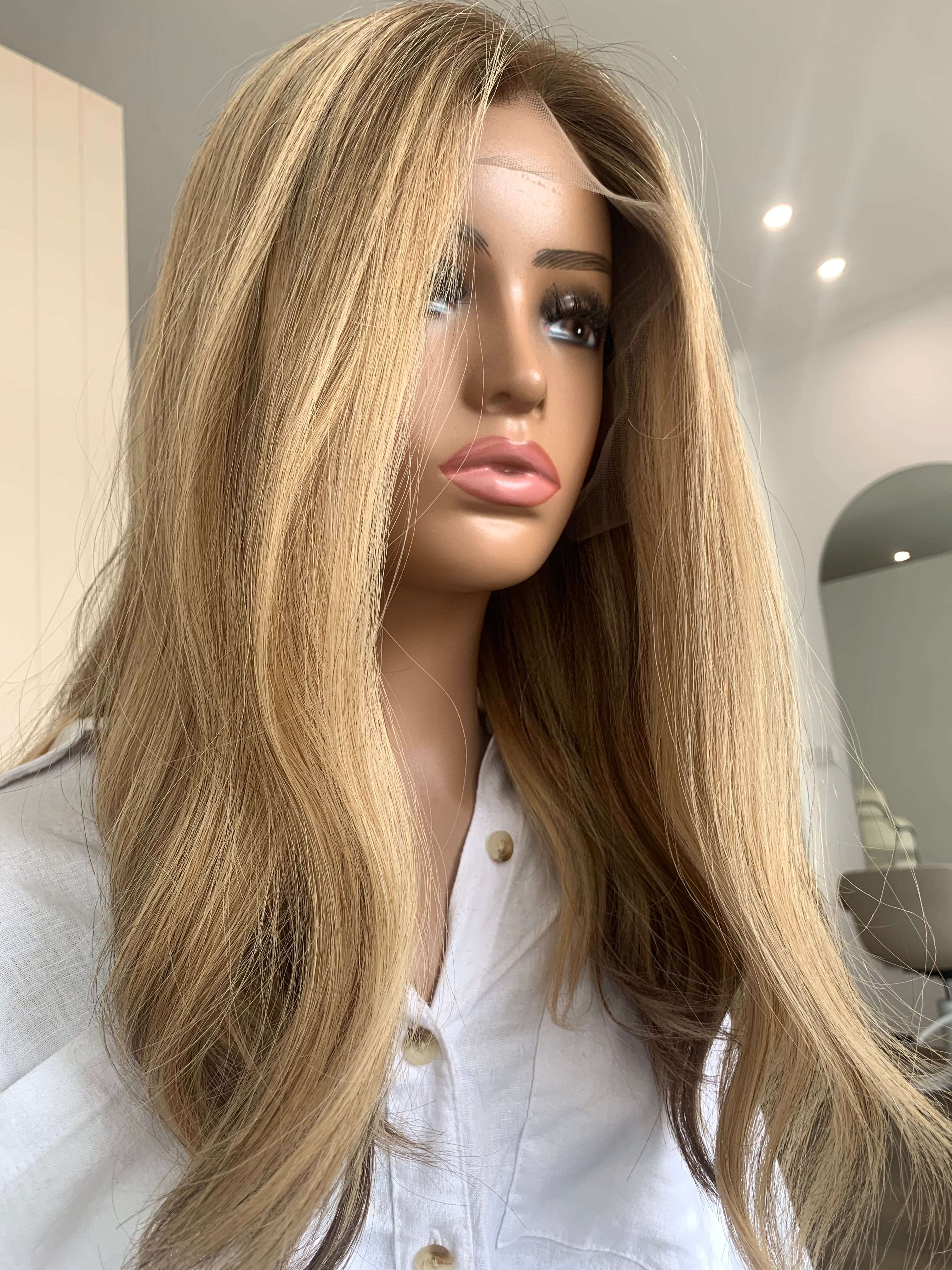 Cicely  - Lace Front Human Hair Wig 18 Inches Medium Cap