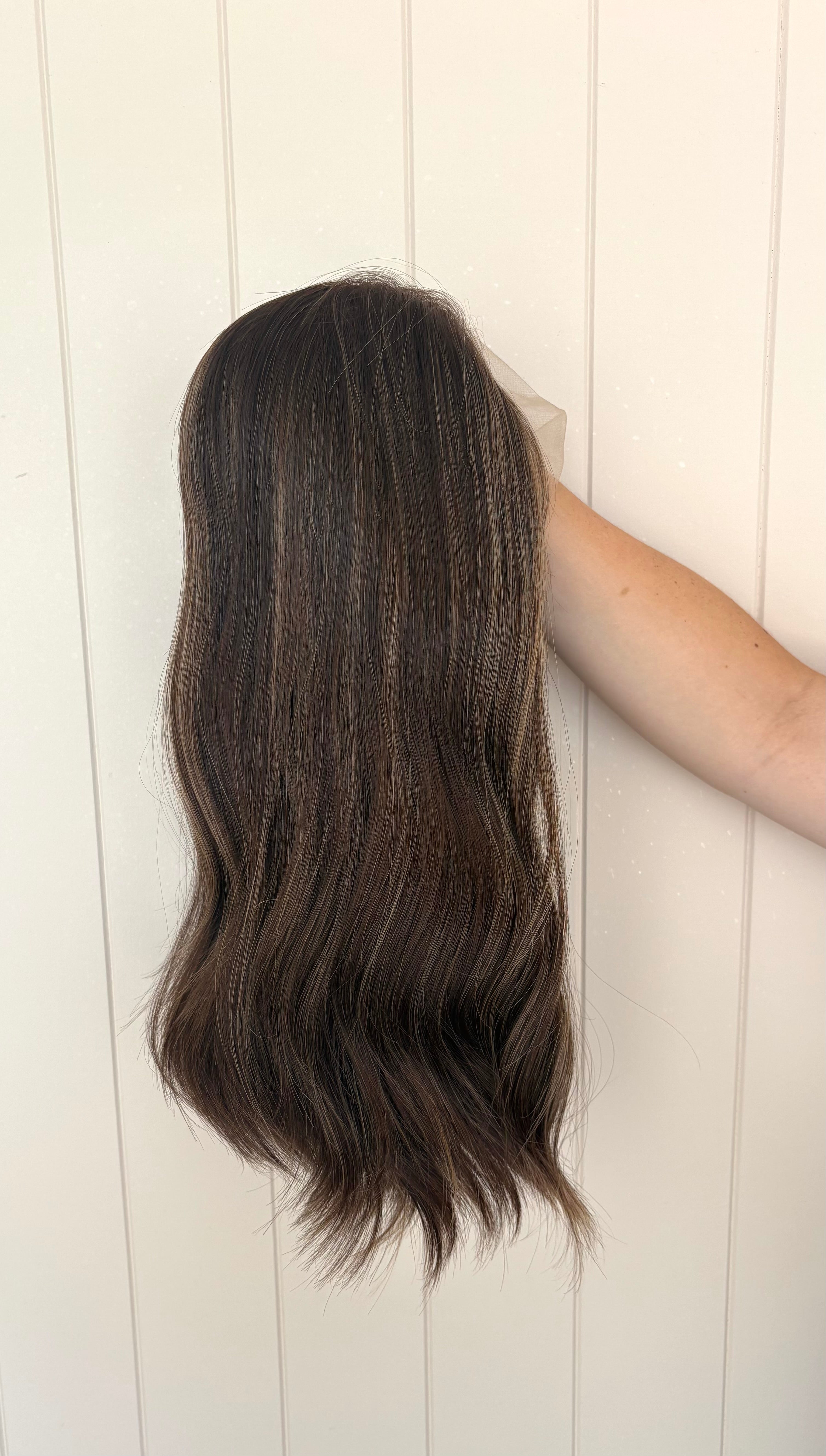 Payton Lace Front Human Hair Wig 18 Inches Medium Cap | Lob Layer