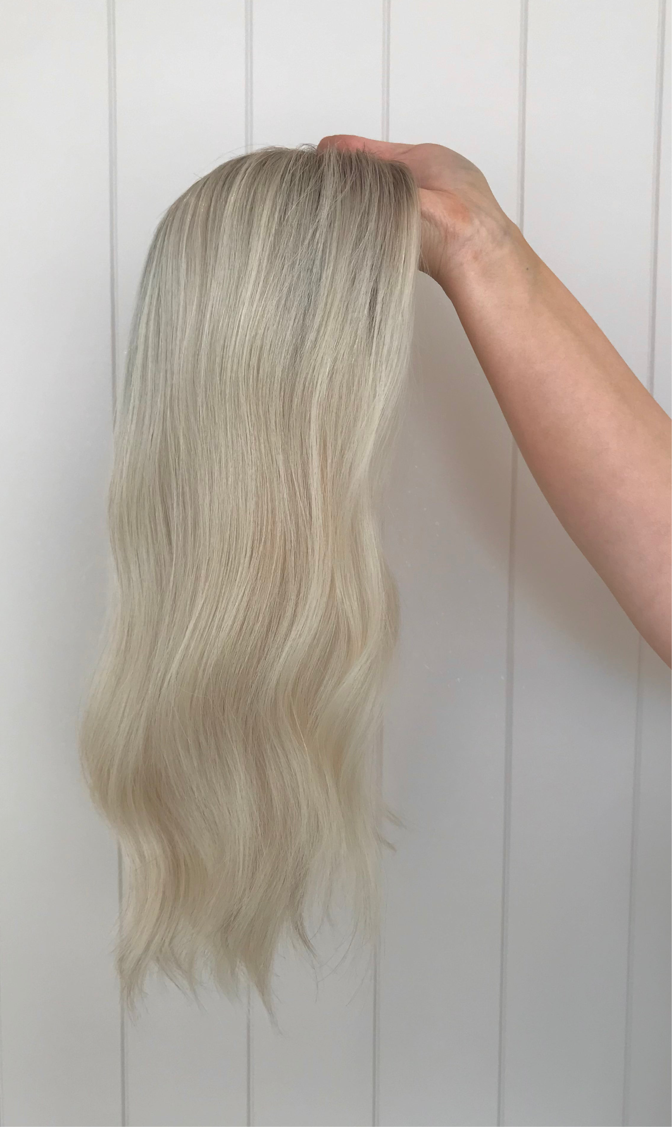 Sadie Closed Lace Low Density Topper  with a 8 x 8 cap