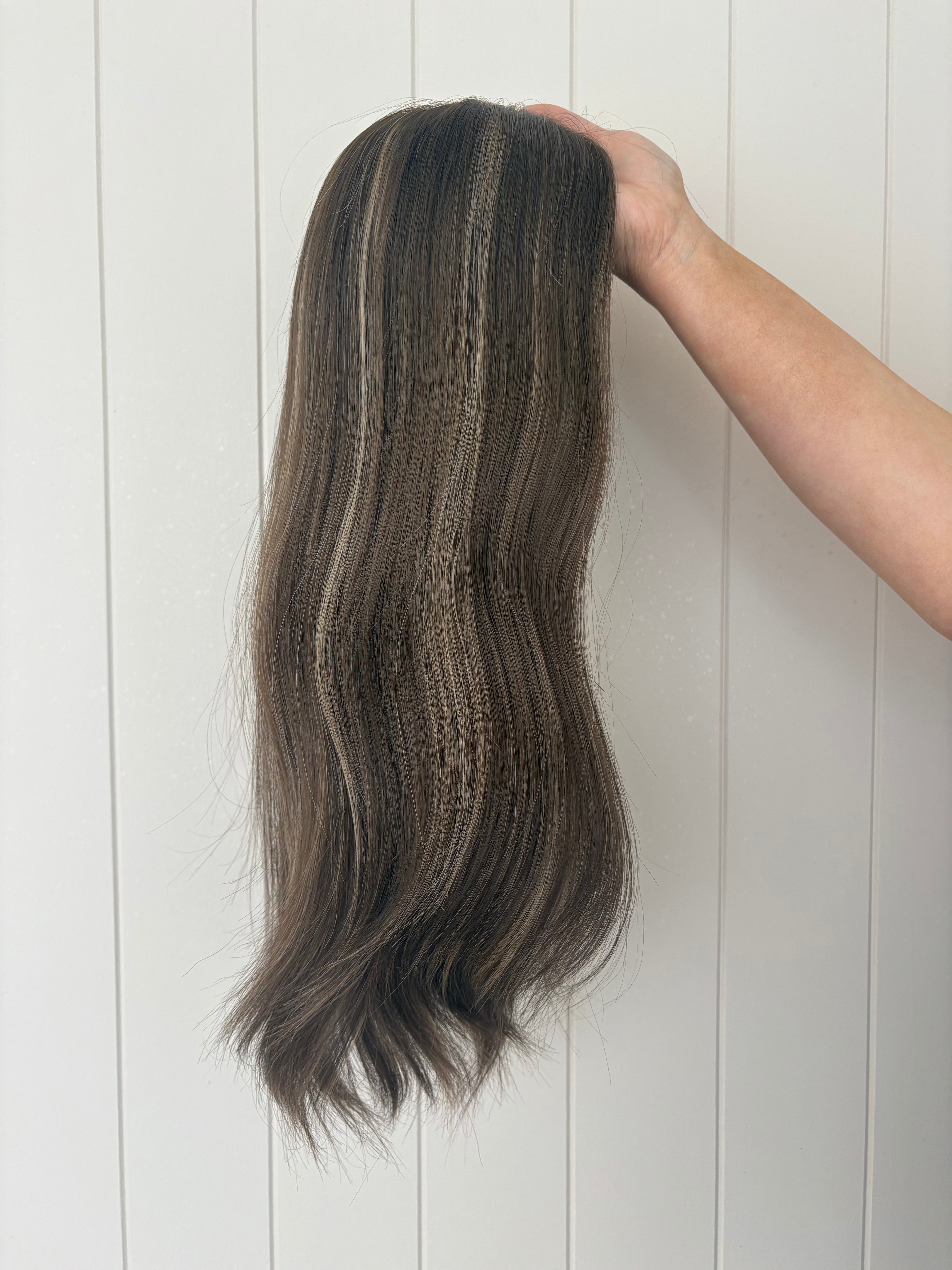 Sofia Closed Lace Low Density Topper with a 8 x 8 cap